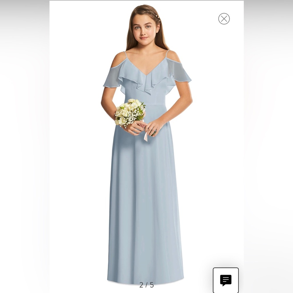 Cold Shoulder Chiffon Flower Girl Dress